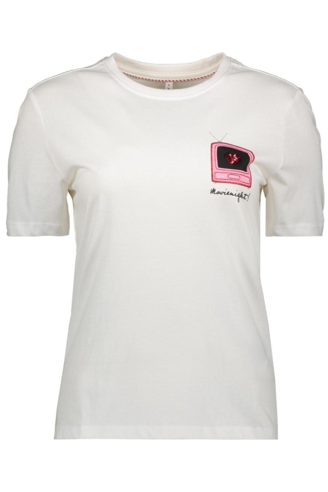 ONL30 KITA LIFE S/S HEART BOX TOP J 15367573 Bright White/Movienight